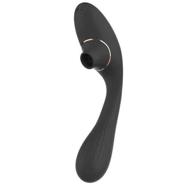 Stimulateur Clitoridien & Vibromasseur Point G 2-en-1 DINA Noir 